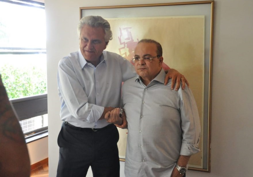 Ronaldo Caiado e o governador do Distrito Federal, Ibaneis Rocha (Foto: Reprodução/Metrópoles)