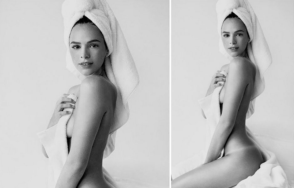 A atriz Bruna Marquezine posou para a famosa série de toalhas do fotógrafo peruano Mario Testino