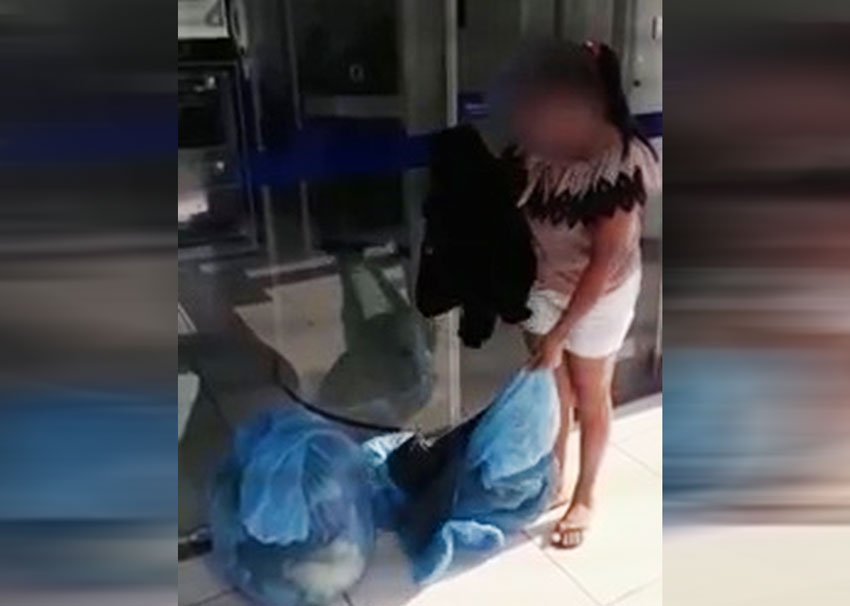 Vídeo de mulher traída deixando roupas do marido em banco no AC viraliza: ‘cheguei no meu limite' (Foto: Reprodução)
