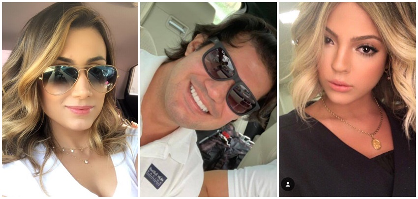 Miriam Carolina Fontana, Ricardo Magalhães Barros e Mickaelly Damasceno estavam no helicóptero que caiu no sábado no Lago das Brisas, em Buriti Alegre. Os três morreram no acidente. (Foto: Reprodução)