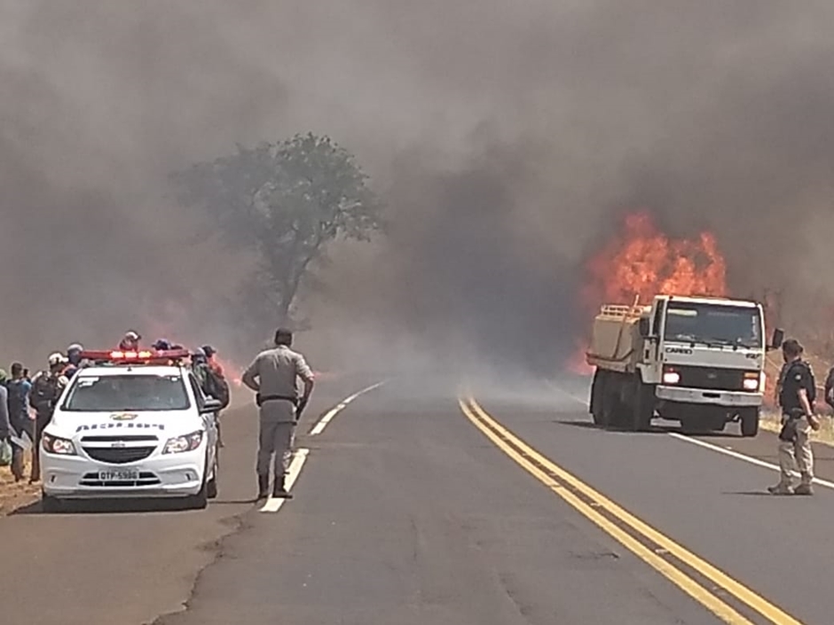 Rodovias federais são liberadas após controle de incêndio na região