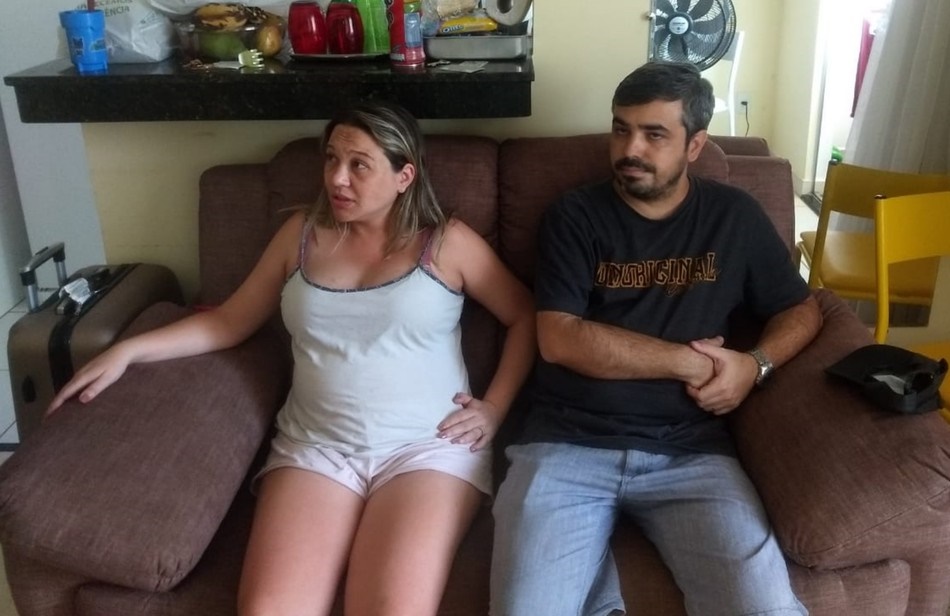 Tatiane Della Corte e o marido, Rafael Ramos, foram presos por estelionato