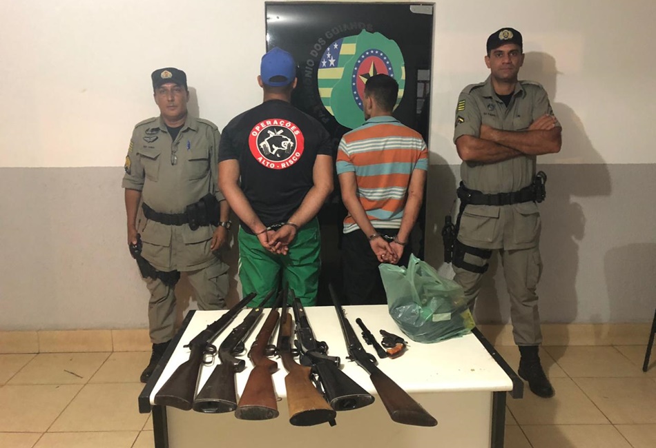 Policiais encontraram os dois homens que furtaram sete armas em Cidade de Goiás