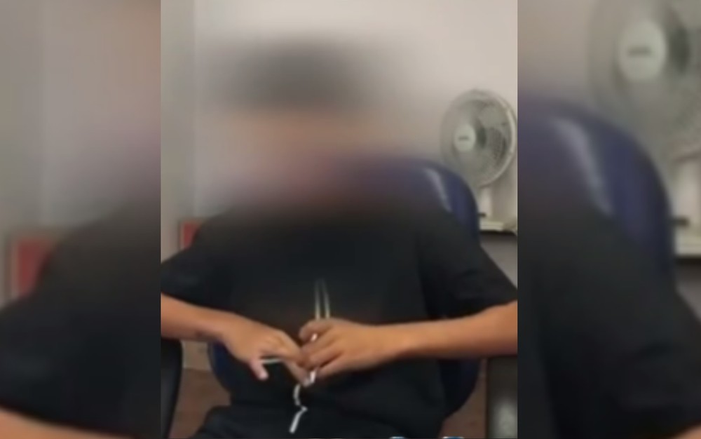 Em vídeo, um adolescente, de 12 anos, denunciou ao Conselho Tutelar de Goiânia que era obrigado a pedir dinheiro para a mãe comprar crack. (Foto: Reprodução/Redes Sociais)