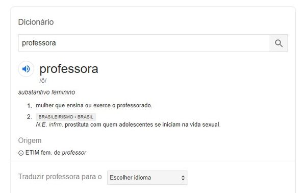 Alunos e professores da PUC entraram na Justiça contra o Google para pedir a retirada da definição de professora como ‘prostituta’ no site de buscas. (Foto: Reprodução)
