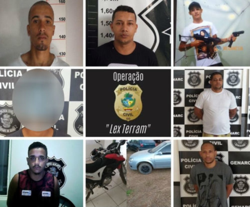 Um grupo suspeito de tráfico de drogas e homicídios em Goianésia foi preso nesta terça-feira (22), após operação da Polícia Civil (PC). (Foto: Divulgação/PC)
