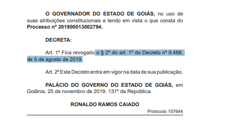 Diário Oficial revoga decreto que quebra sigilo fiscal: Apeg e Sindifisco comentam