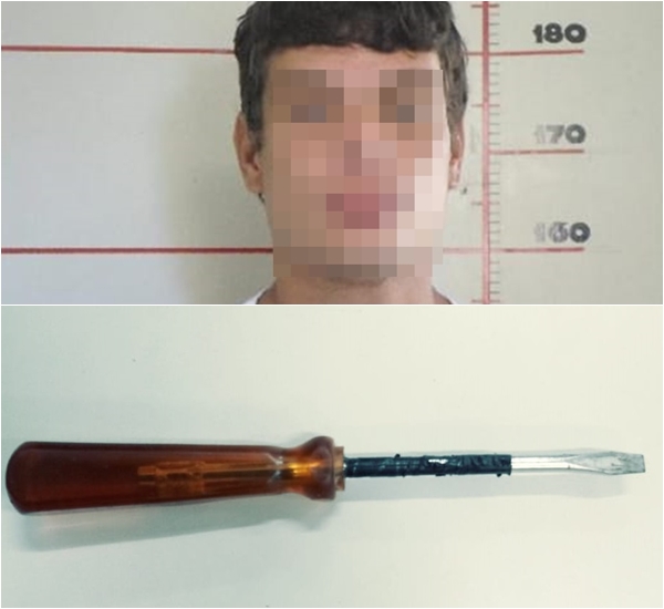 Homem é preso ao ferir vítima com chave de fenda durante assalto, em Goiânia