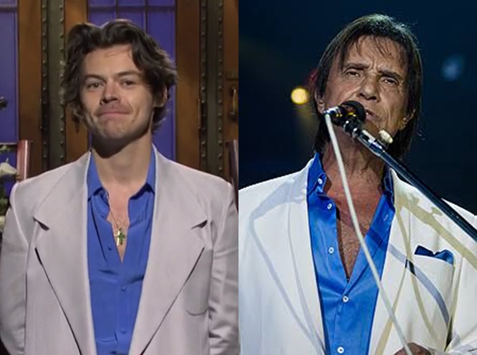 Harry Styles é comparado a Roberto Carlos por internautas após performance no Saturday Night Live