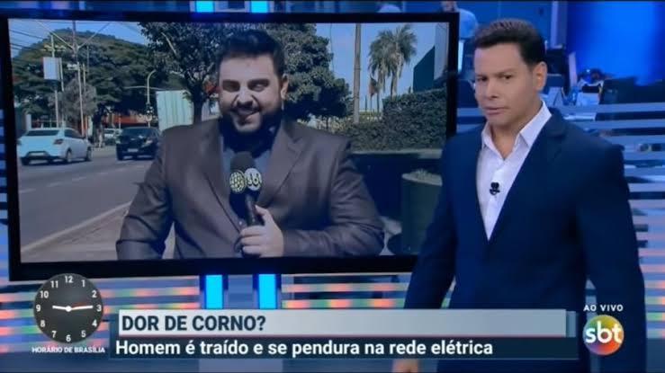 No vídeo transmitido no SBT o homem aparecia pendurado em um fio de alta tensão, em Londrina (PR), dizendo que ia se matar ao ter descoberto a infidelidade da esposa.