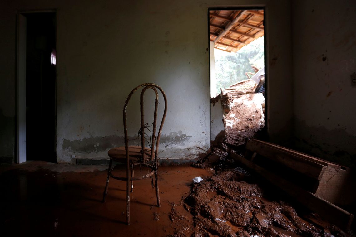 Casa destruída após o rompimento de barragem de rejeitos de minério de ferro de propriedade da mineradora Vale, em Brumadinho (MG) (Foto: Adriano Machado/Reuters/Direitos reservados)