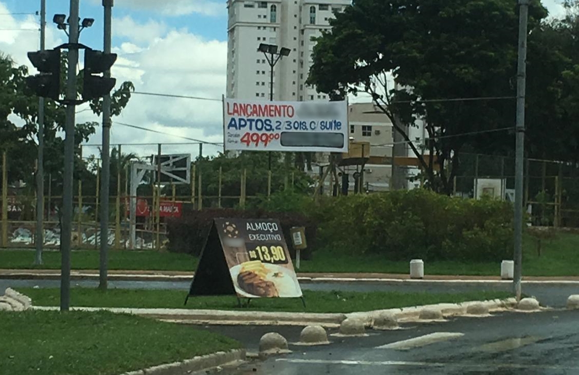 Segundo a Amma, fiscalização de publicidade irregular ocorre no Residencial Granville, na região Sudoeste de Goiânia (Foto: Divulgaçã / Prefeitura de Goiânia)