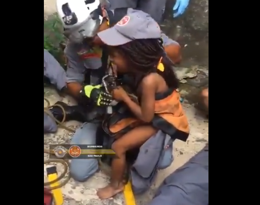 Bombeiros salvam menina de 4 anos presa em buraco na zona norte de SP