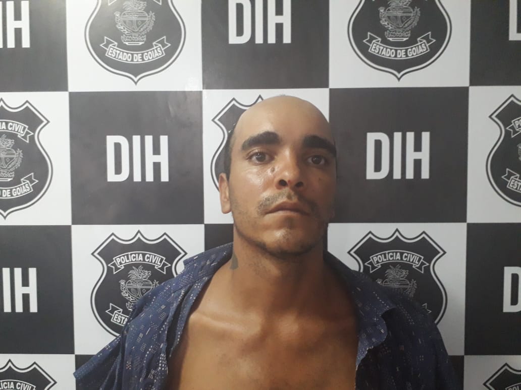 Localizado e preso em Rio Verde, Renato Ernandes de Sousa confessou ter matado com uma facada o eletricista Diego Pereira Franco, de 24 anos. (Foto: Divulgação/PC)