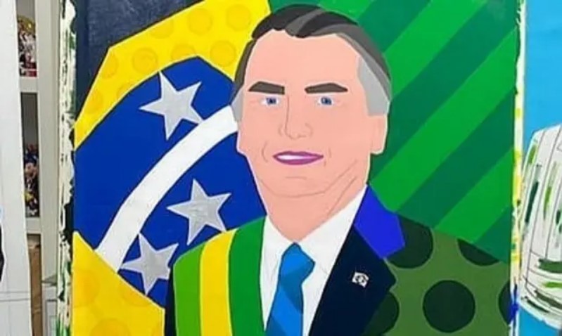 Romero Britto faz homenagem ao presidente Jair Bolsonaro