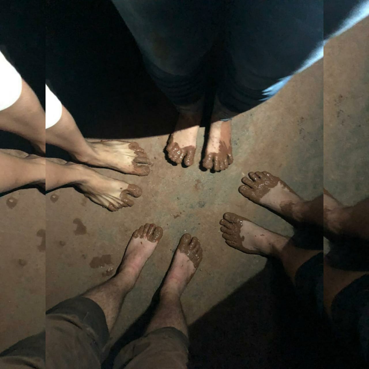 Estudantes denunciam que tiveram de andar a pé na lama em um desvio na GO-060, no trecho entre Israelândia e São Luís de Montes Belos. (Foto: reprodução)