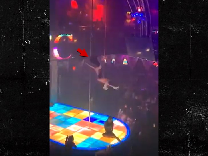 Stripper Genea Sky cai de altura de mais de 4 metros e continua dançando; assista ao vídeo!