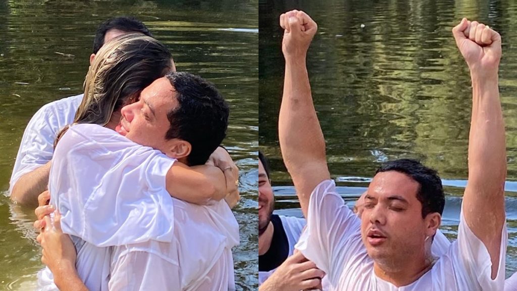 Wesley Safadão é batizado no rio Jordão: 'Minha vida é de Jesus'