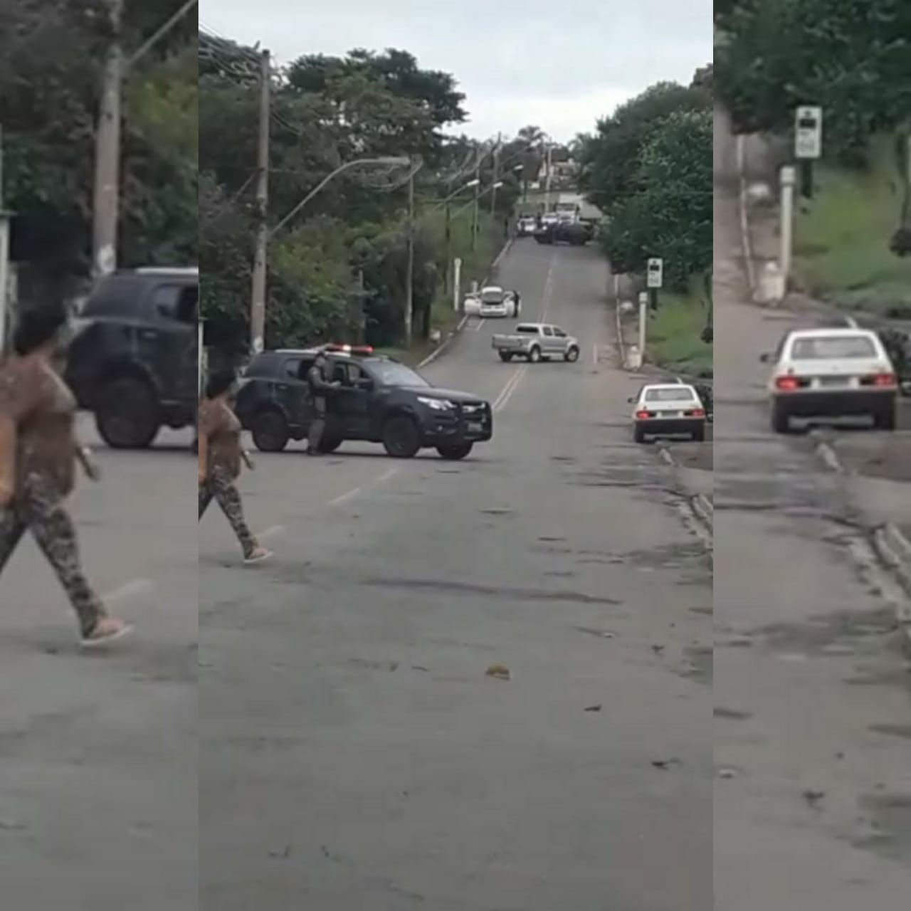 Dois homens que estavam em um veículo roubado morreram após confronto com militares do Graer na manhã desta quinta-feira (25), em Goiânia. (Foto: reprodução)