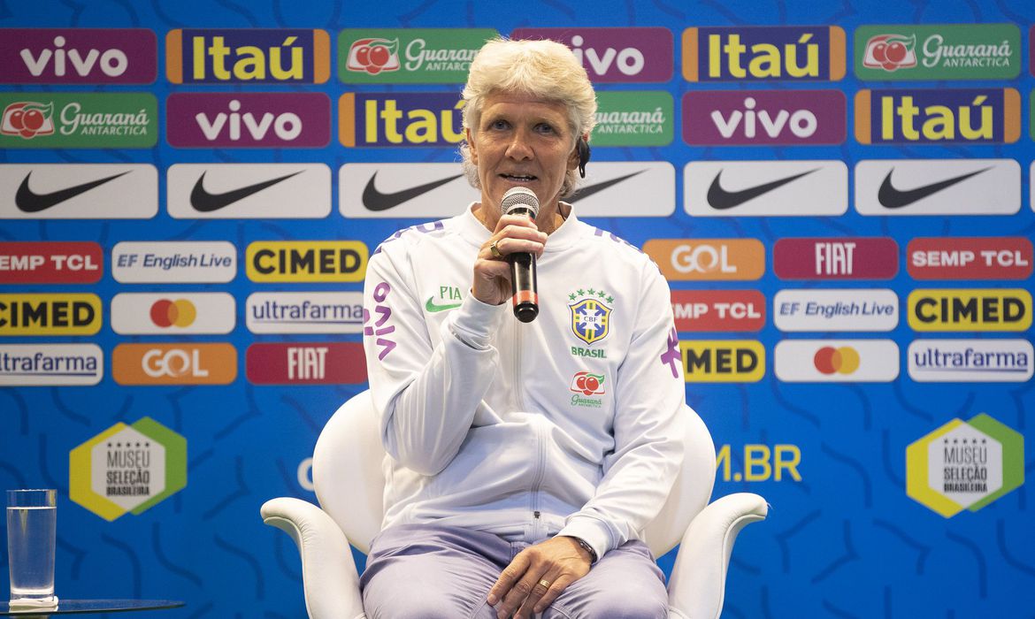 A técnica da seleção feminina de futebol, Pia Sundhage, foi escolhida a Mulher Sueca do Ano 2020 pela SWEA International - Associação de Mulheres Suecas para Educação, (Foto: Lucas Figueiredo/Agência Brasil)