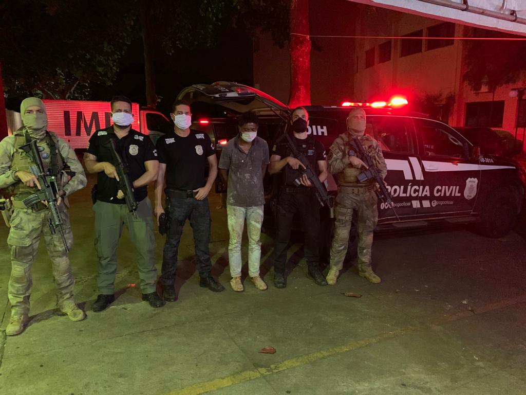 O suspeito de matar o policial federal aposentado Silvio José Dourado, de 56 anos, foi preso na cidade de Araguaína, no Tocantins. (Foto: divulgação/PC)