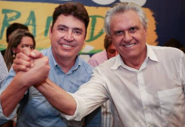 Ex-secretário Wilder Morais e o governador Ronaldo Caiado (Foto: Divulgação)