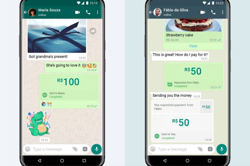 Brasileiros poderão enviar dinheiro pelo Whatsapp - Reprodução