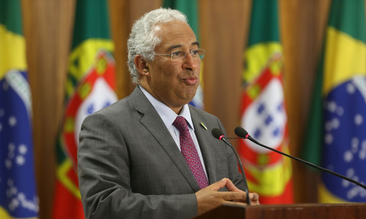 Primeiro-Ministro de Portugal, António Costa durante Reunião de trabalho, em seguida declaração a imprensa (Valter Campanato/Agência Brasil)