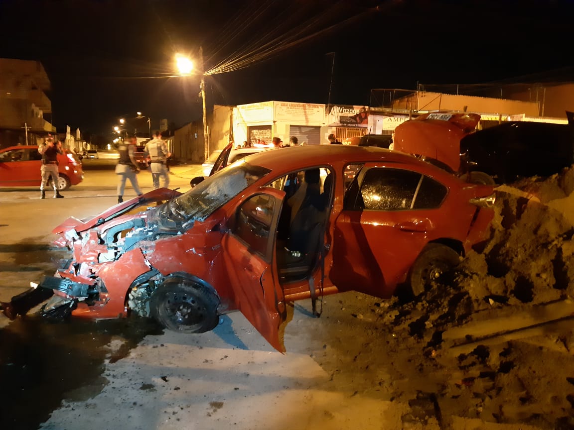 Motorista bêbado causa confusão e se envolve em acidente em Luziânia