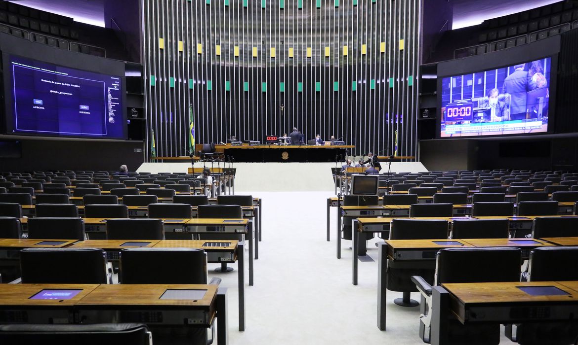 A Câmara dos Deputados aprovou a PEC que adia em seis semanas as eleições municipais deste ano em razão da pandemia de covid-19. (Foto: Najara Araujo/Câmara dos Deputados)