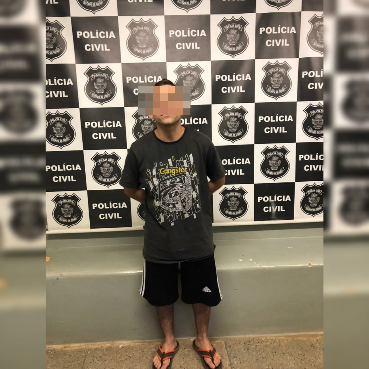 Um homem identificado como Devyt Cardoso foi preso suspeito marcar um encontro pelas redes sociais e estuprar uma jovem em Senador Canedo. (Foto: divulgação/PC)