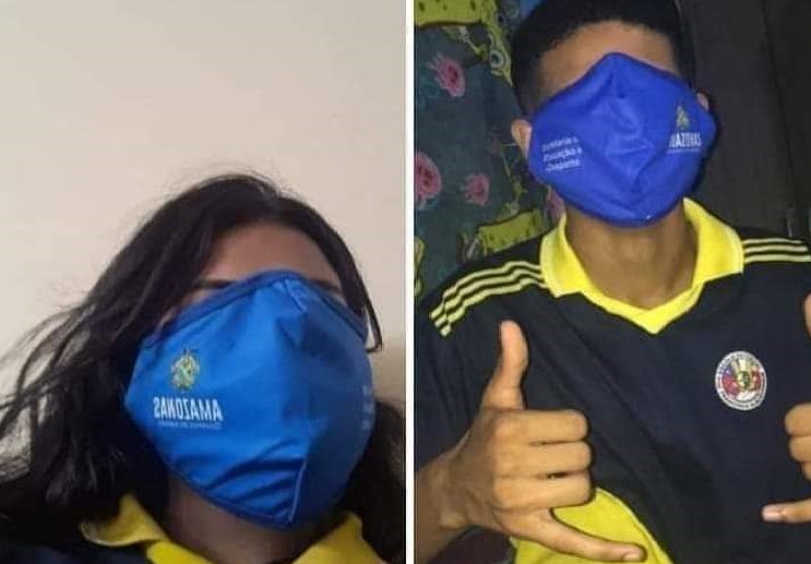 Máscaras distribuídas pelo governo do Amazonas viram memes nas redes sociais