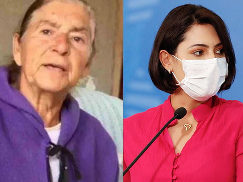 Avó da primeira-dama ficou mais de um mês internada (Fotos: Reprodução/internet e Alan Santos/PR)