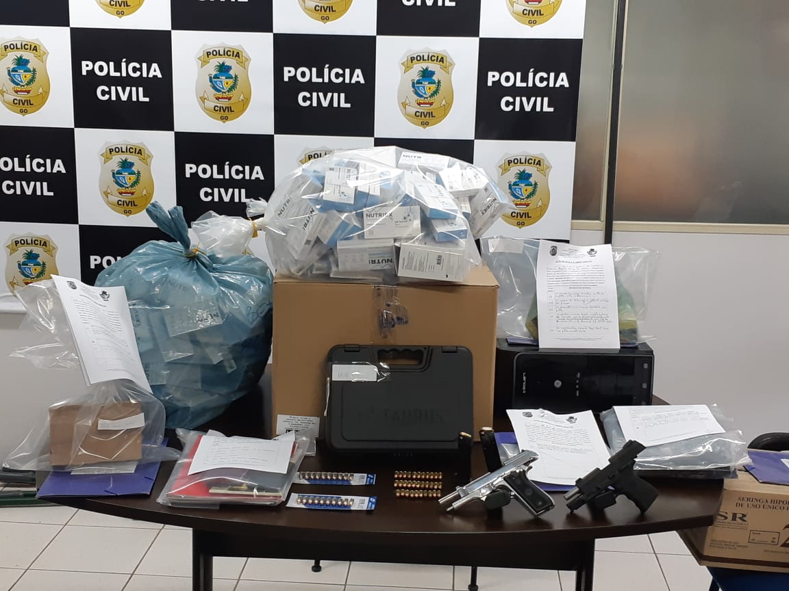 Polícia desmonta esquema de desvio de insumos farmacológicos para refino de cocaína, em Goiânia