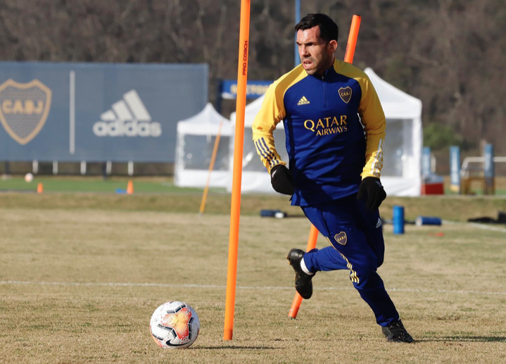 Carlitos Tevez em treino do Boca Juniors (Foto: Facebook/Boca)