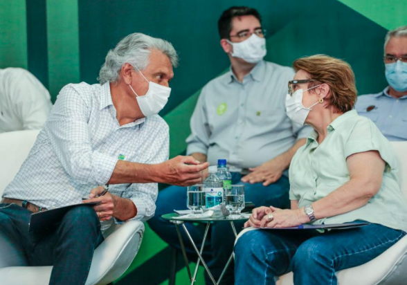 Governador Ronaldo Caiado e ministra Tereza Cristina (Foto: Governo do Estado)