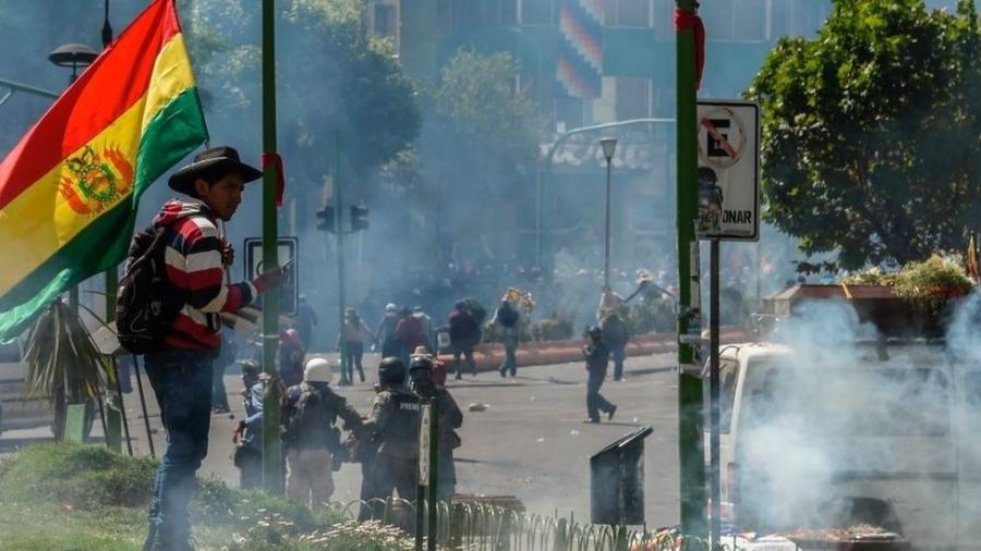 Protestos tomaram a Bolívia no último ano (Foto: GETTY IMAGES)