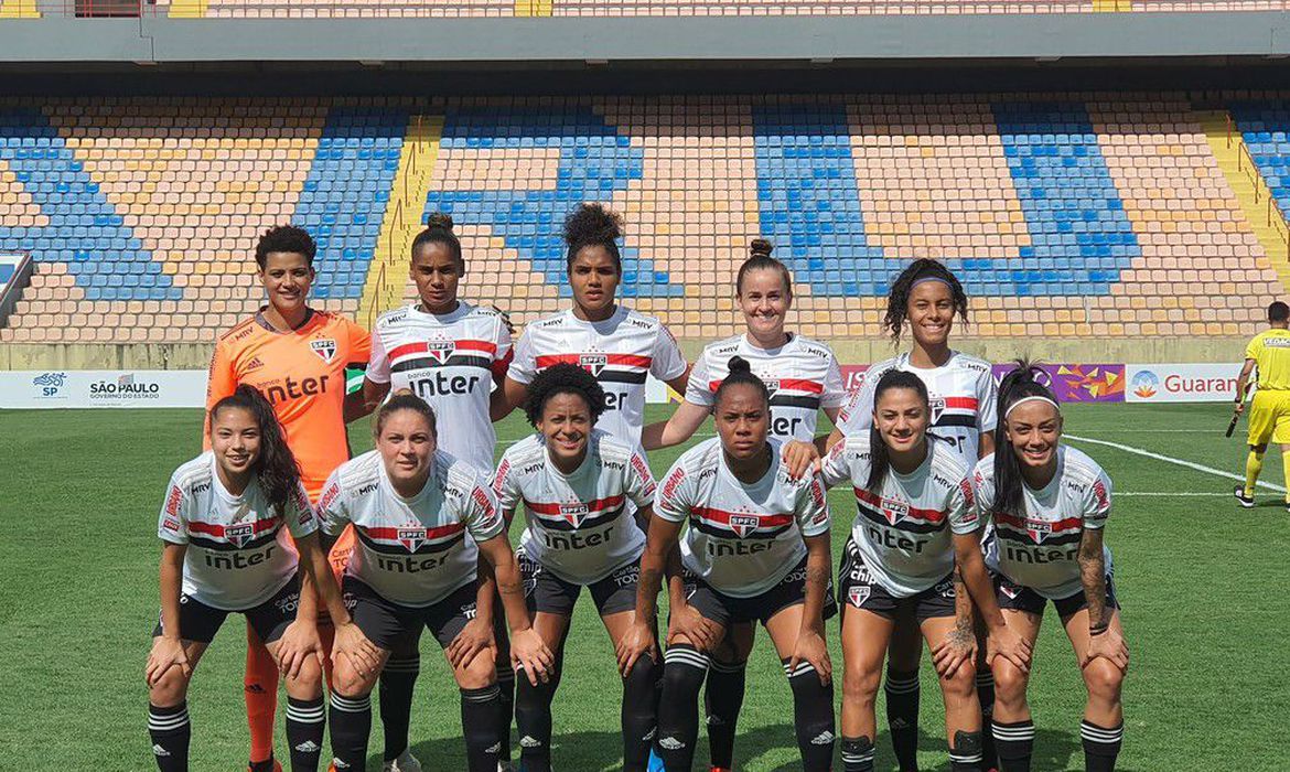 Nesta quarta-feira (21), o São Paulo aplicou 29 a 0 no Taboão da Serra, na Arena Barueri, pelo Campeonato Paulista Feminino. (Foto: divulgação/São Paulo FC)