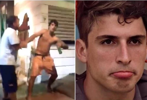 Circula nas redes sociais um vídeo de Felipe Prior trocando socos com um homem em um bar de Ilhabela, no litoral paulista. (Foto: reprodução)