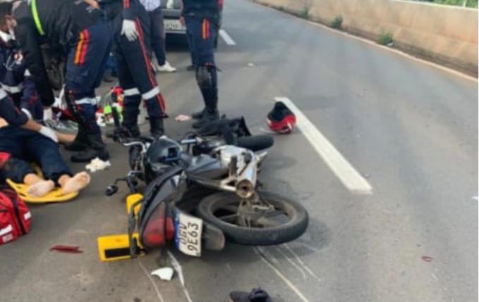 Motociclista morre após colisão no viaduto da Avenida Brasil, em Anápolis - lucca -