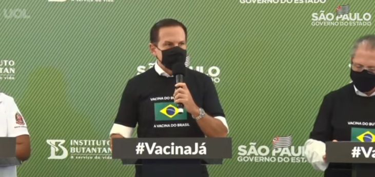 O Governador do Estado de São Paulo, João Doria (Foto: Reprodução)