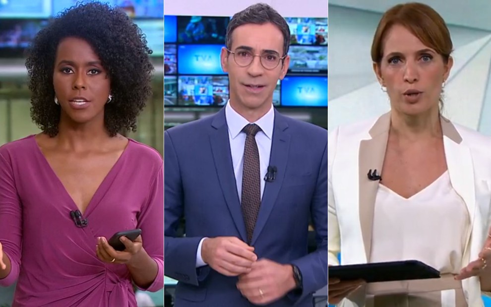 Maju Coutinho, Poliana Abritta e César Tralli deverão mudar de cargos na Globo; entenda