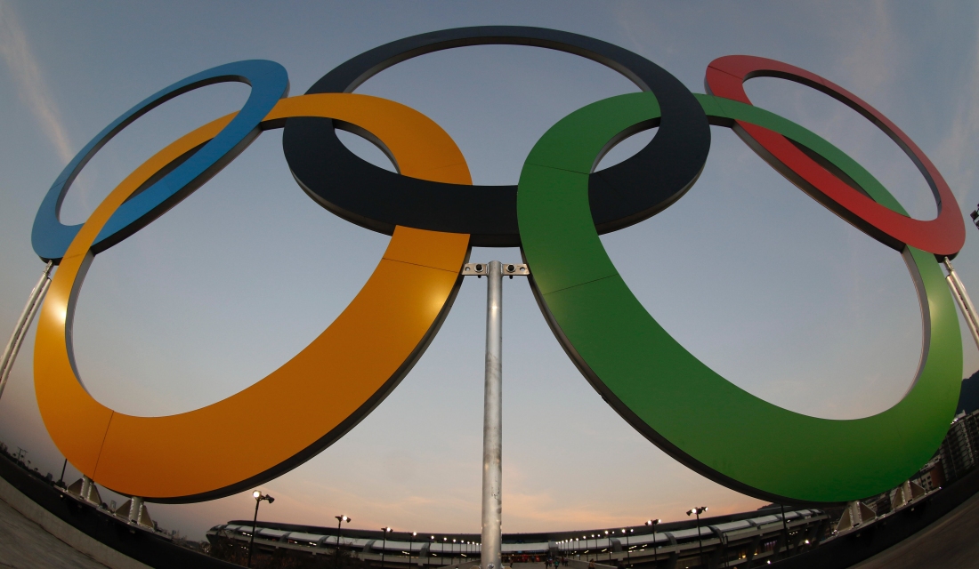 Aneis que simbolizam as olimpiadas (Foto: Fernando Frazão/Agência Brasil)