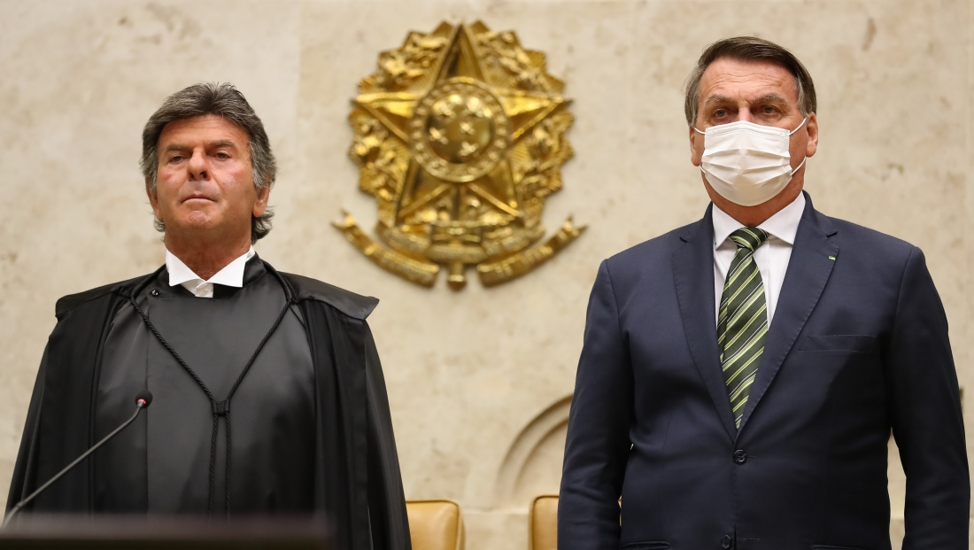 Ministro Luiz Fux e presidente Jair Bolsonaro (Foto: Marcos Corrêa/PR)