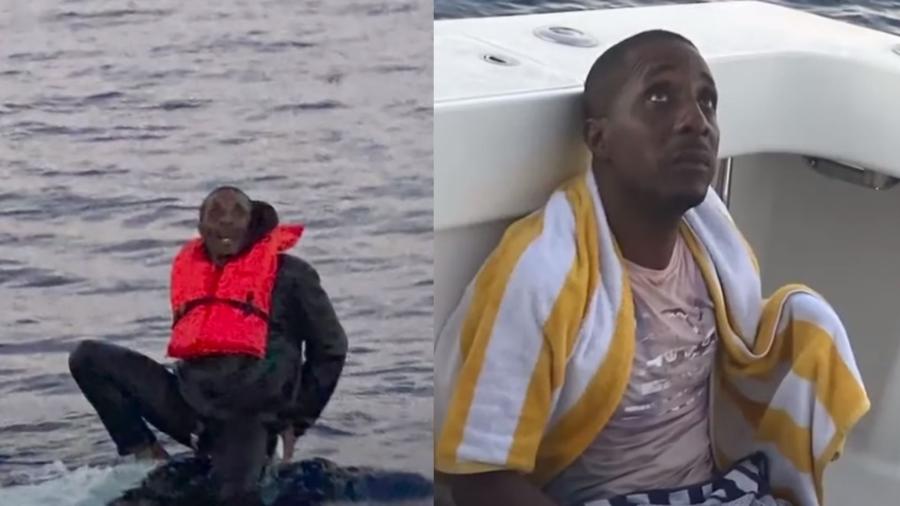O jamaicano Orville Lyons foi resgatado na sexta-feira (12) por pescadores em alto-mar, próximo à cidade de Fort Pierce, na Flórida, nos Estados Unidos