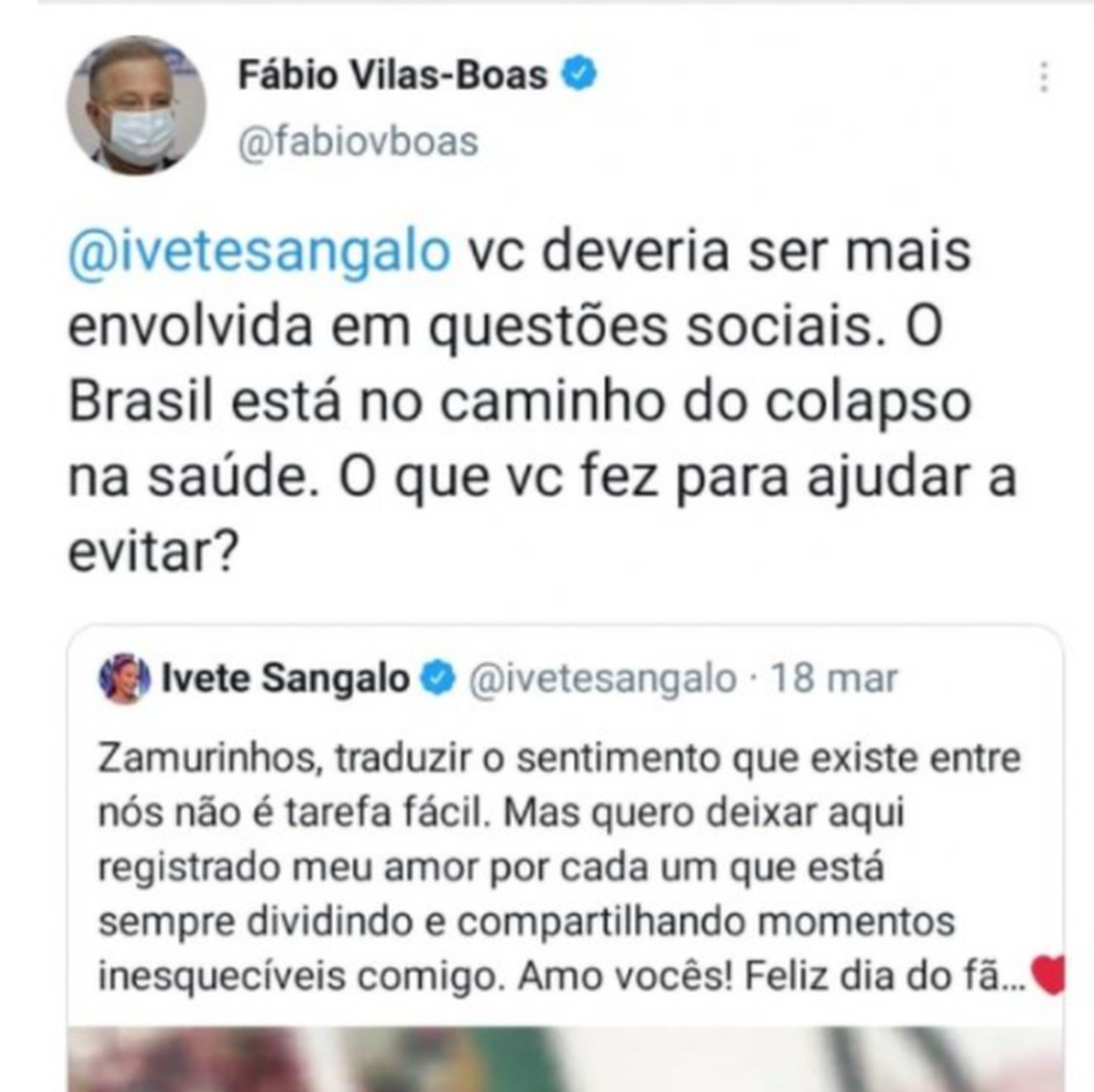 Ivete Sangalo rebate críticas de secretário de saúde da Bahia: 'Me respeite'