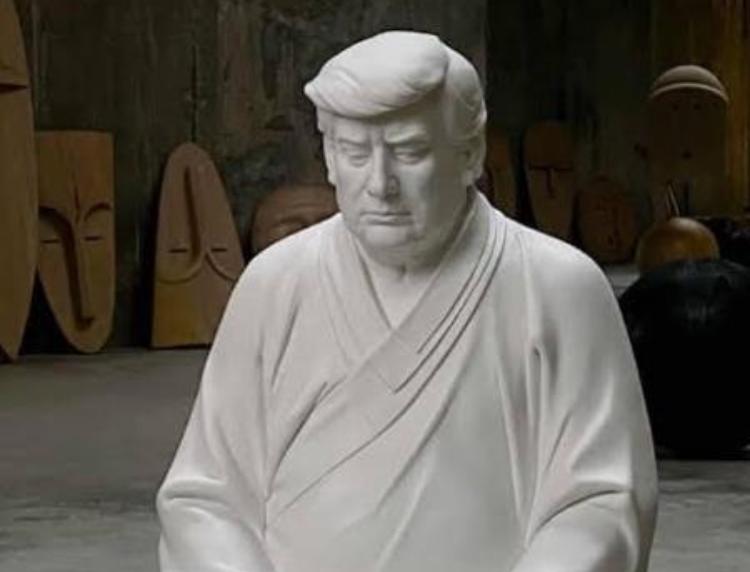 Estátua de 'Trump budista' faz sucesso em site de vendas chinês