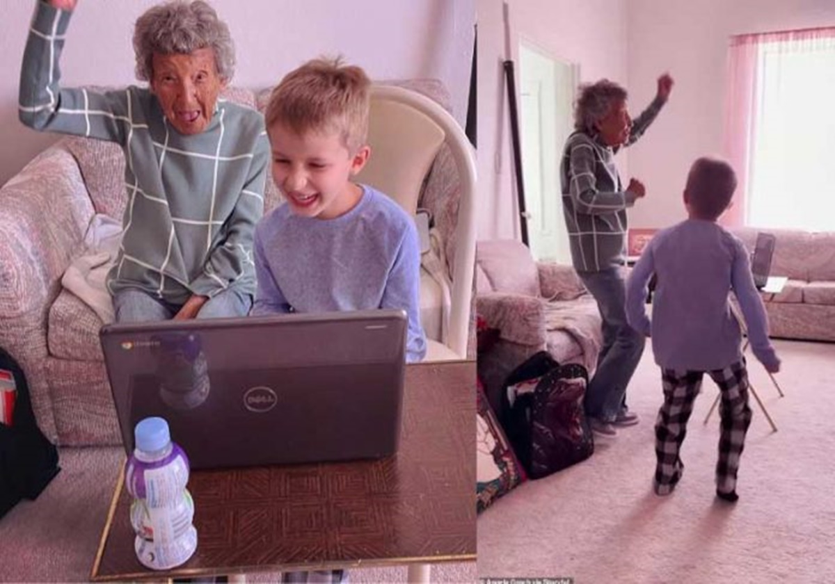 Após ser vacinada, idosa de 102 anos dança com bisneto e encanta a web; vídeo