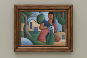 A Caipirinha, quadro pintado por Tarsila do Amaral em 1923, que será leiloada pelo lance mínimo de R$ 47 milhões (Foto: Divulgação)