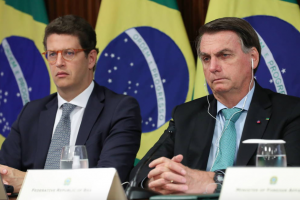 Presidente Jair Bolsonaro ao lado do ministro do Meio Ambiente, Ricardo Salles (Foto: Marcos Corrêa/Presidência)